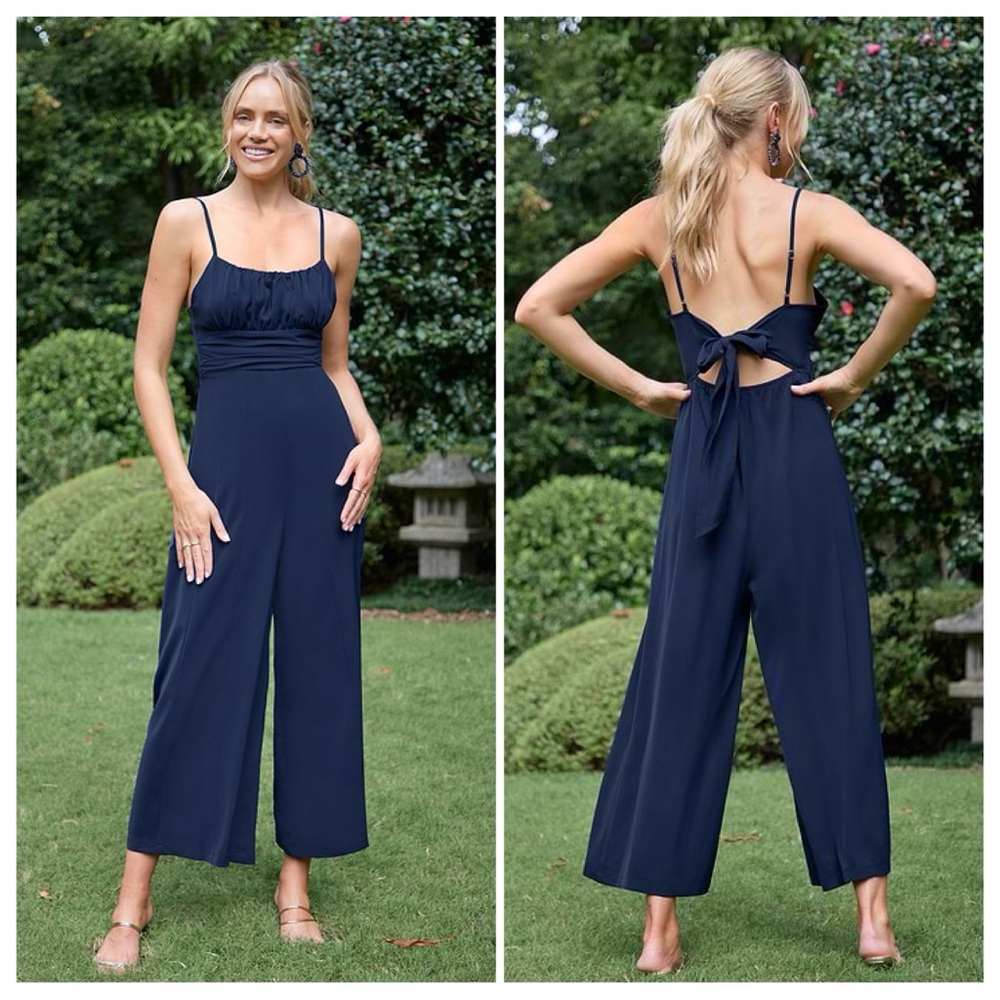 NWT Cupshe Square Neck Ruffle Jumpsuit – Size L
